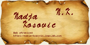 Nadja Kosović vizit kartica